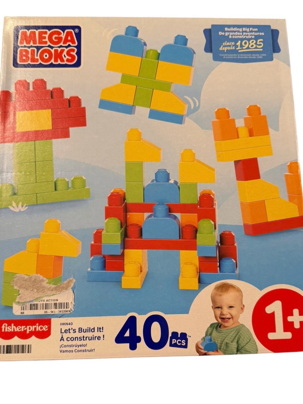 Mega Bloks First Builders Colorful Toddler Set 40 pcs Ages 1 & up New in Box